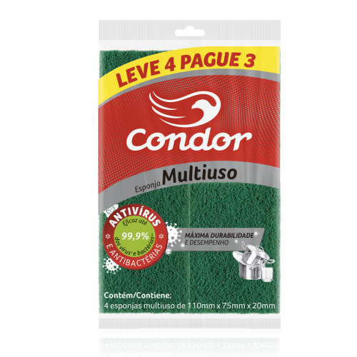 ESPONJA DE LOUÇA C/4 CONDOR