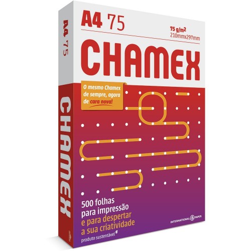 PAPEL A4 BRANCO 75g CHAMEX C/500