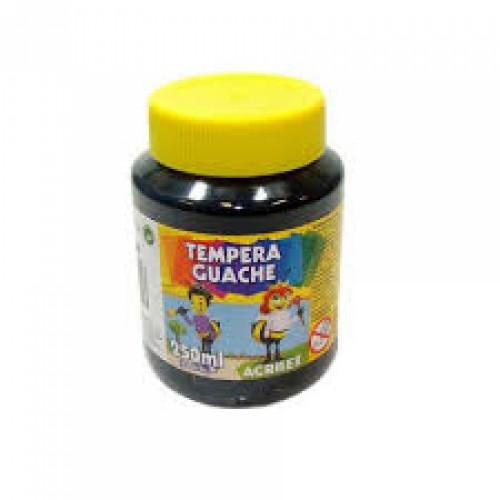 Tinta Guache Acrilex 250ml Preta