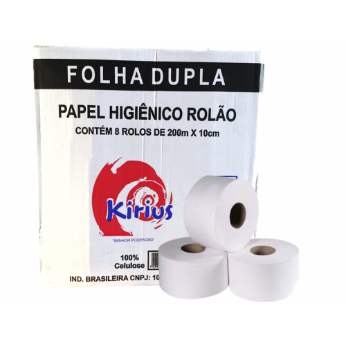 Papel Higiênico Folha Dupla Rolão Kirius