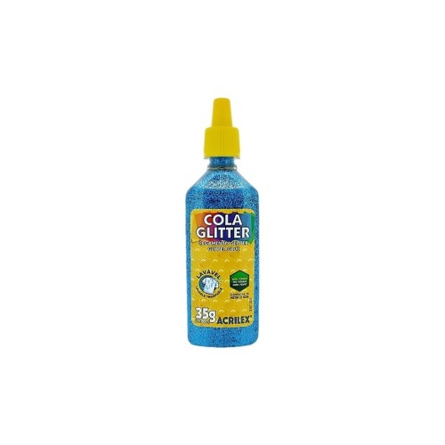 Cola Glitter Azul