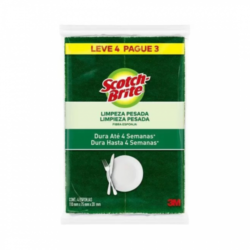 ESPONJA DUPLA FACE C/4 SCOTCH BRITE