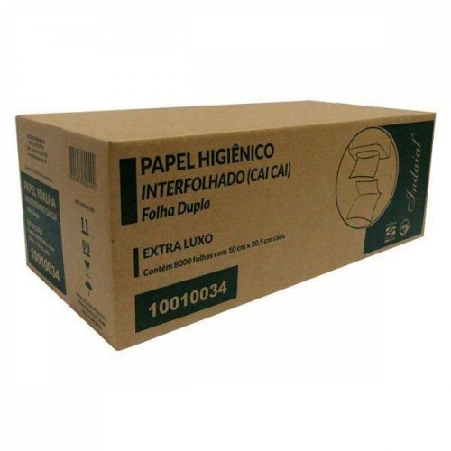 PAPEL HIGIÊNICO INTERFOLHADO CAICAI C/8000 FOLHA DUPLA IPEL