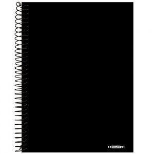 Caderno Espiral Capa Dura 1/4 64fls Preto