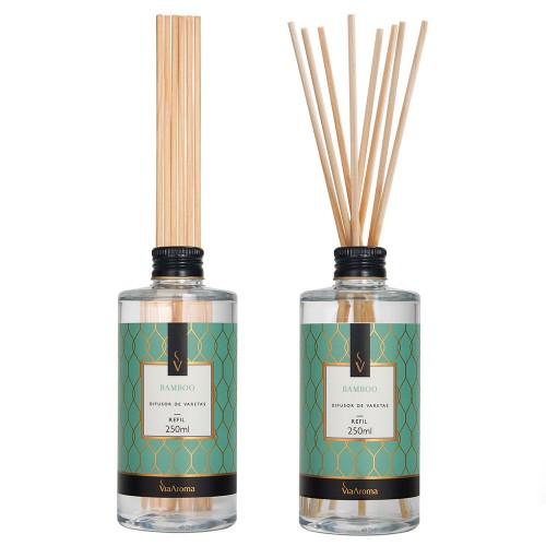 REFIL DIF. DE VARETAS 250ml BAMBOO VIA AROMA