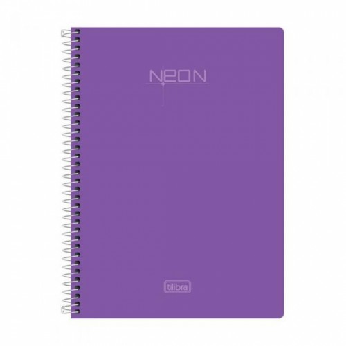 Caderno Espiral 1/4 C/D Capa Neon Roxo 96FLS