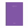 Caderno Espiral 1/4 C/D Capa Neon Roxo 96FLS