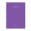 Caderno Espiral 1/4 C/D Capa Neon Roxo 96FLS